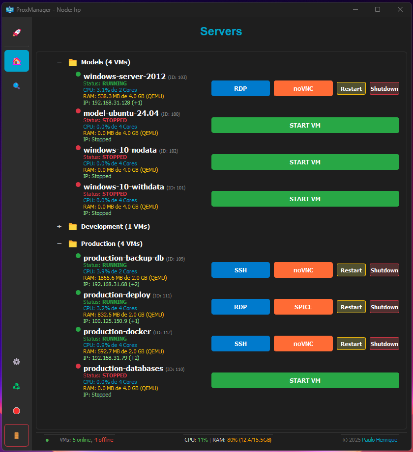 ProxManager - Proxmox VM Manager